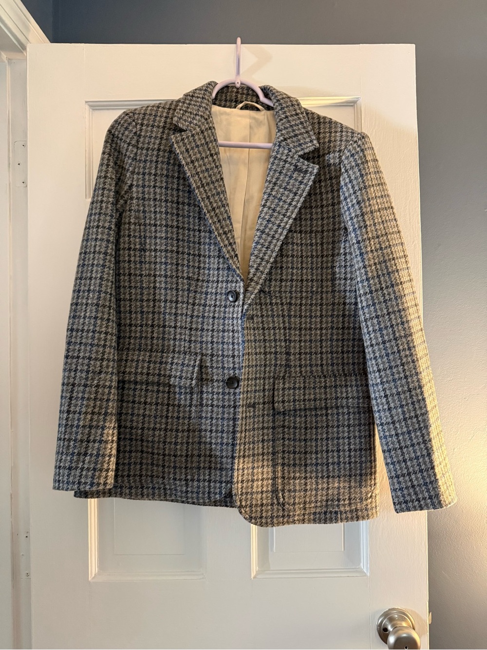 NWOT Alex Mill Grey Houndstooth Sport Coat